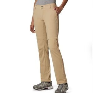 Columbia Women’s Saturday Trail Convertible Pants Tan Size 8 Outdoor Hiking